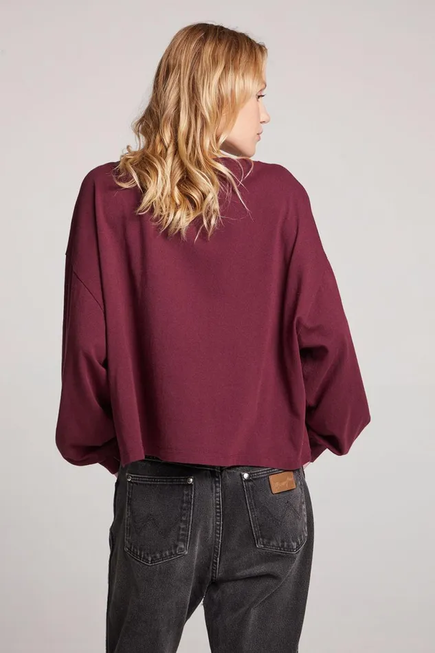 Womens Tops Chaser Brand Grateful Dead Silver Stealie Long Sleeve