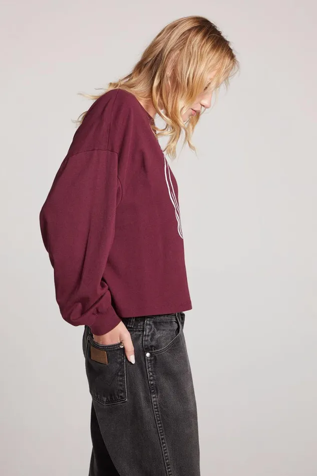 Womens Tops Chaser Brand Grateful Dead Silver Stealie Long Sleeve