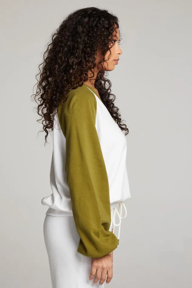Womens Tops Chaser Brand Hannah Sand Color Block V Neck Pullover