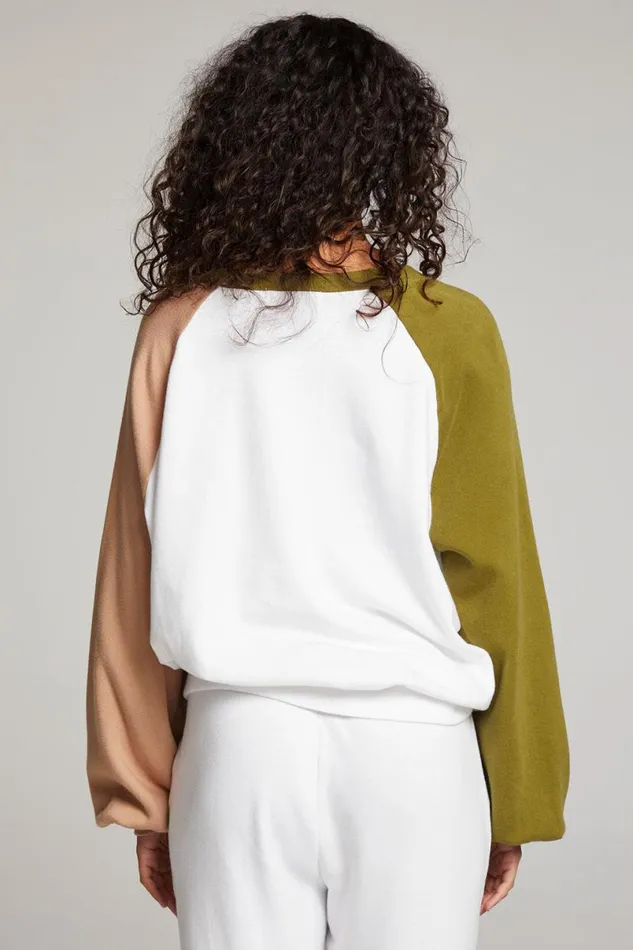 Womens Tops Chaser Brand Hannah Sand Color Block V Neck Pullover