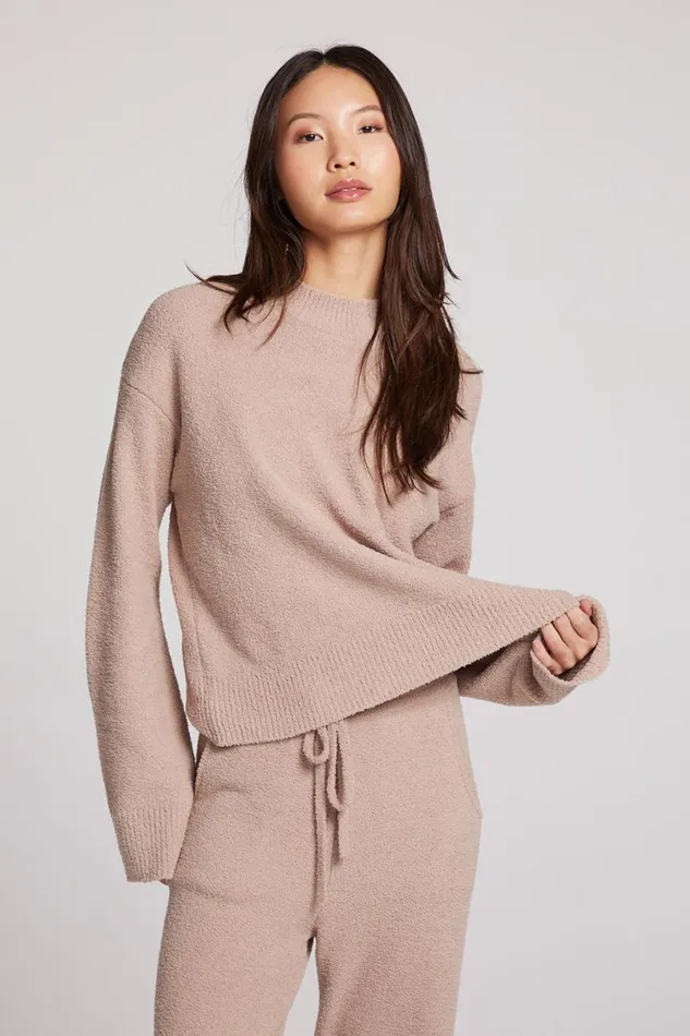 Womens Tops Chaser Brand Hanover Toasted Coconut Pullover