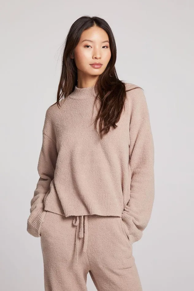 Womens Tops Chaser Brand Hanover Toasted Coconut Pullover