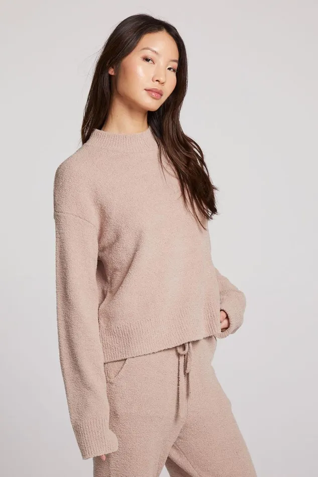Womens Tops Chaser Brand Hanover Toasted Coconut Pullover
