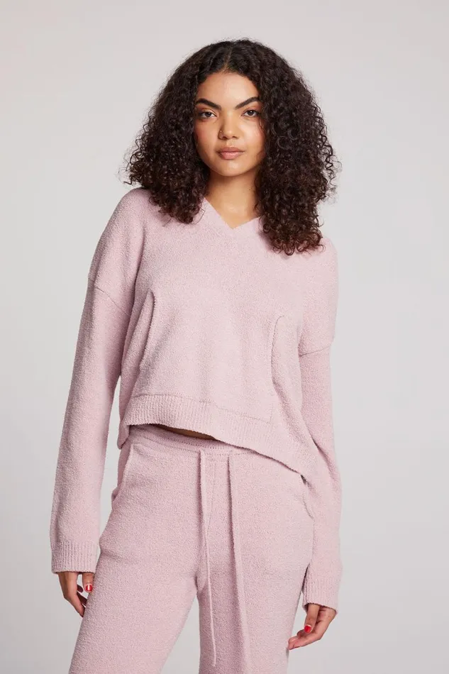 Womens Tops Chaser Brand Hazen Mauve Rose Pullover