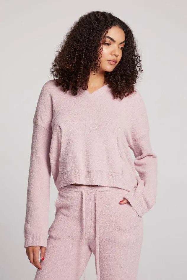 Womens Tops Chaser Brand Hazen Mauve Rose Pullover