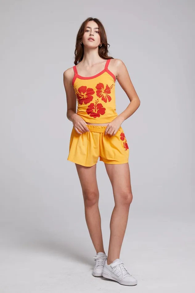 Womens Tops Chaser Brand Hibiscus Tank Top