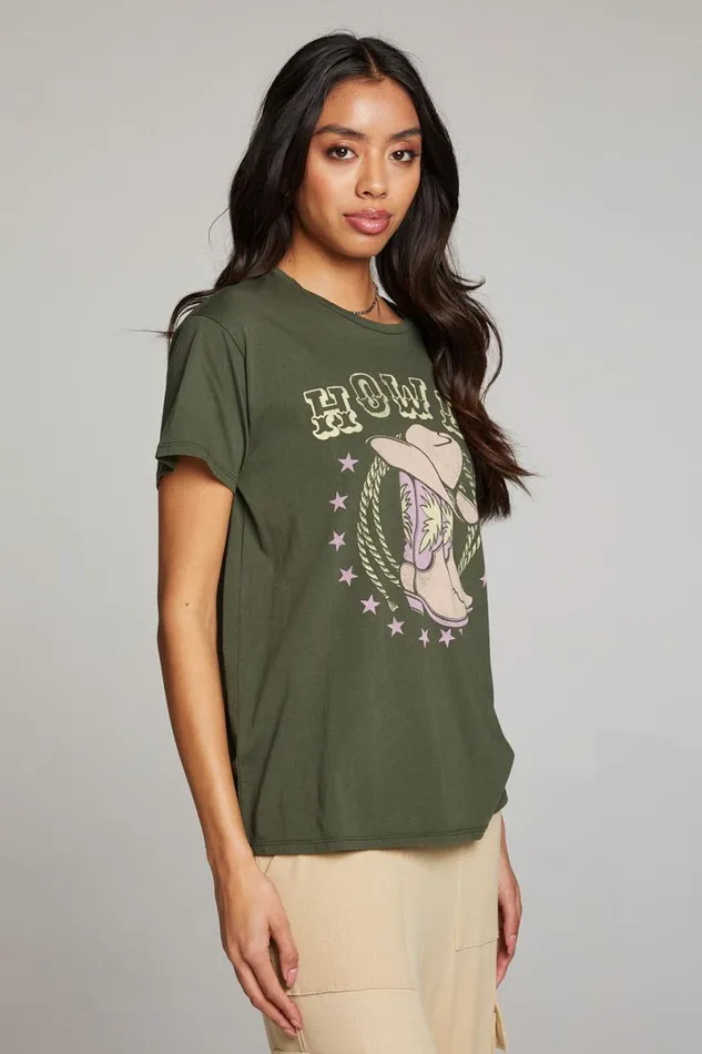 Womens Tops Chaser Brand Howdy Boots Tee