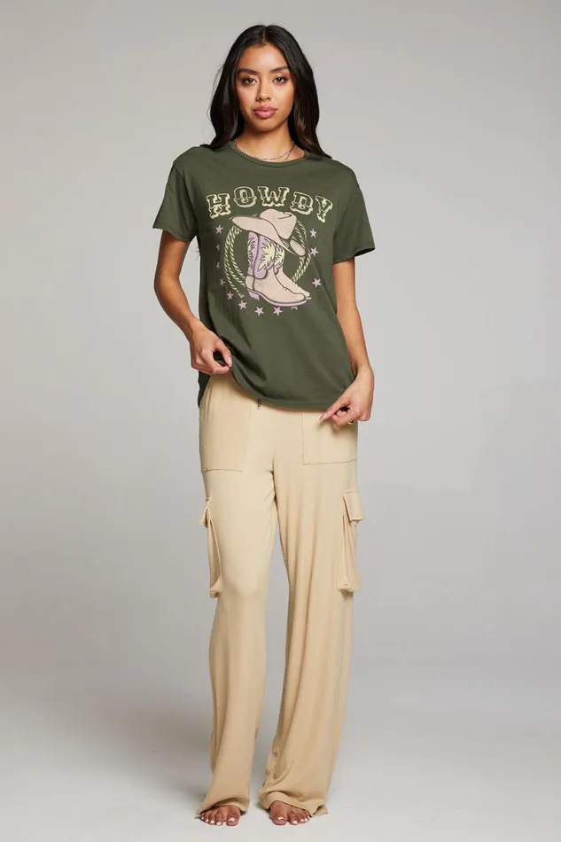 Womens Tops Chaser Brand Howdy Boots Tee