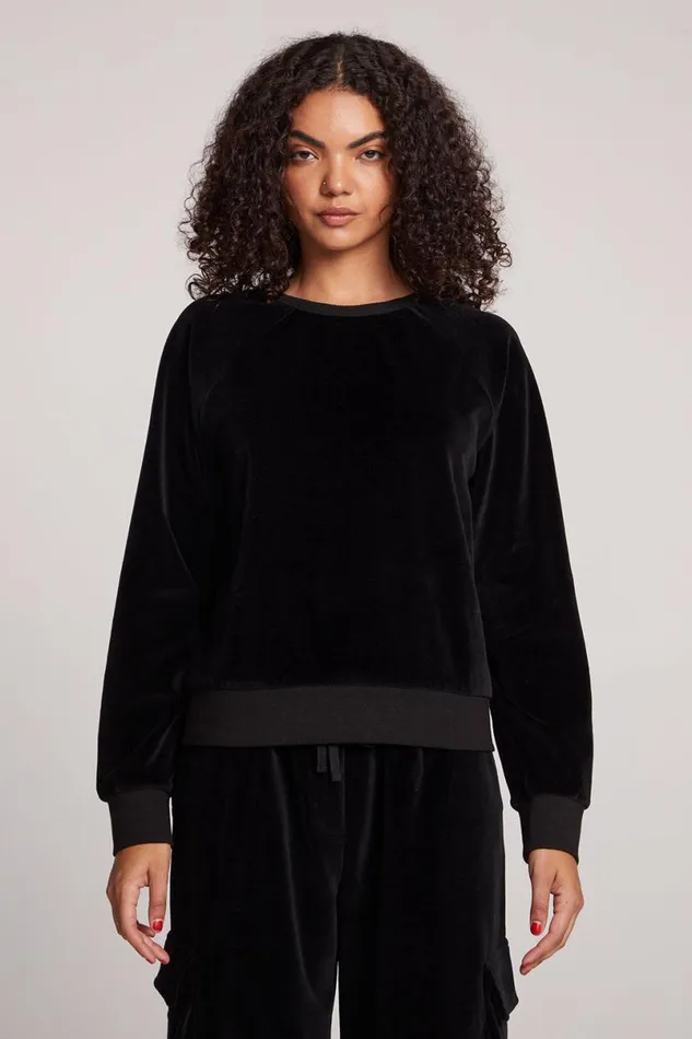Womens Tops Chaser Brand Licorice Pullover Raglan