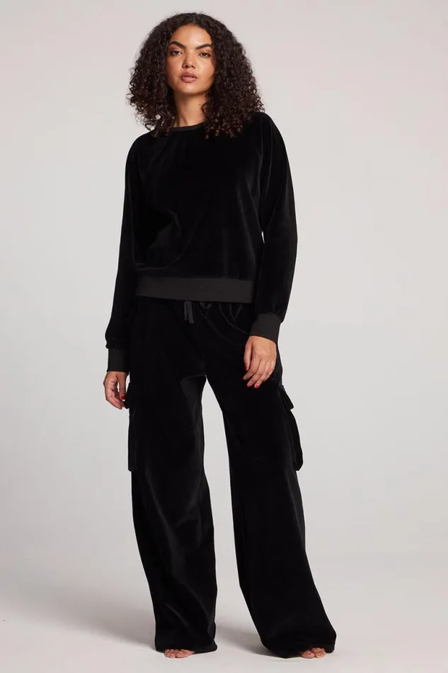 Womens Tops Chaser Brand Licorice Pullover Raglan