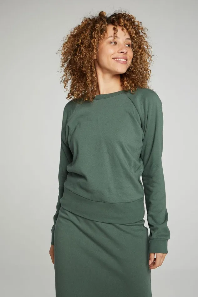 Womens Tops Chaser Brand Long Sleeve Crew Neck Raglan Pullover