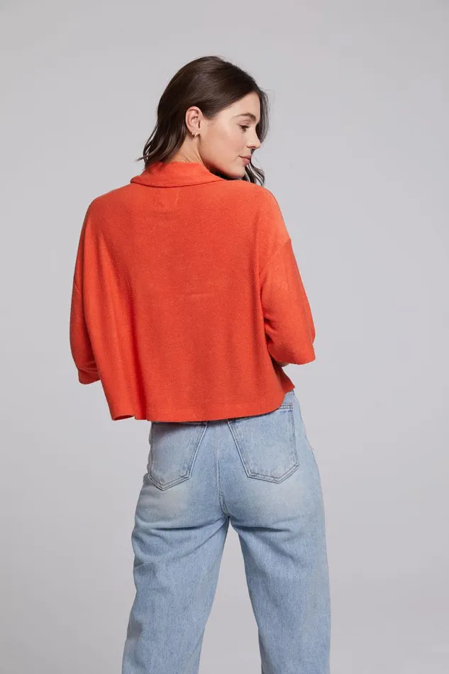 Womens Tops Chaser Brand Marine Crop Button Down 8211 Tigerlily