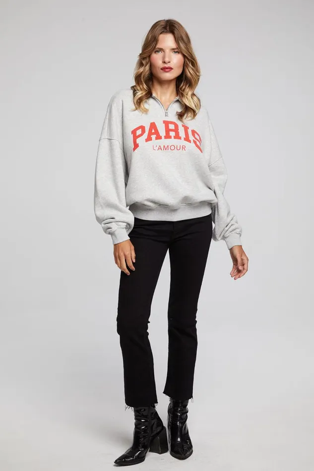 Womens Tops Chaser Brand Paris L039 Amour Pullover