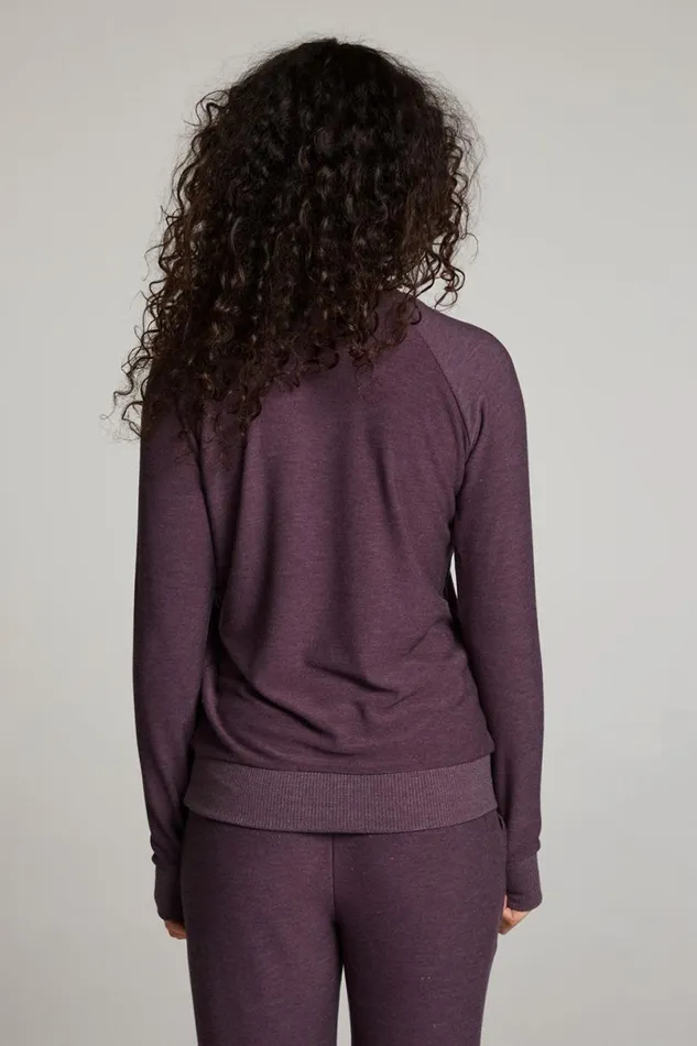 Womens Tops Chaser Brand Plum Perfect Long Sleeve Raglan Pullover