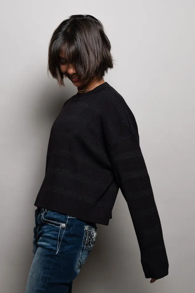 Womens Tops Chaser Brand Ramonee Fillmore Stripe Pullover