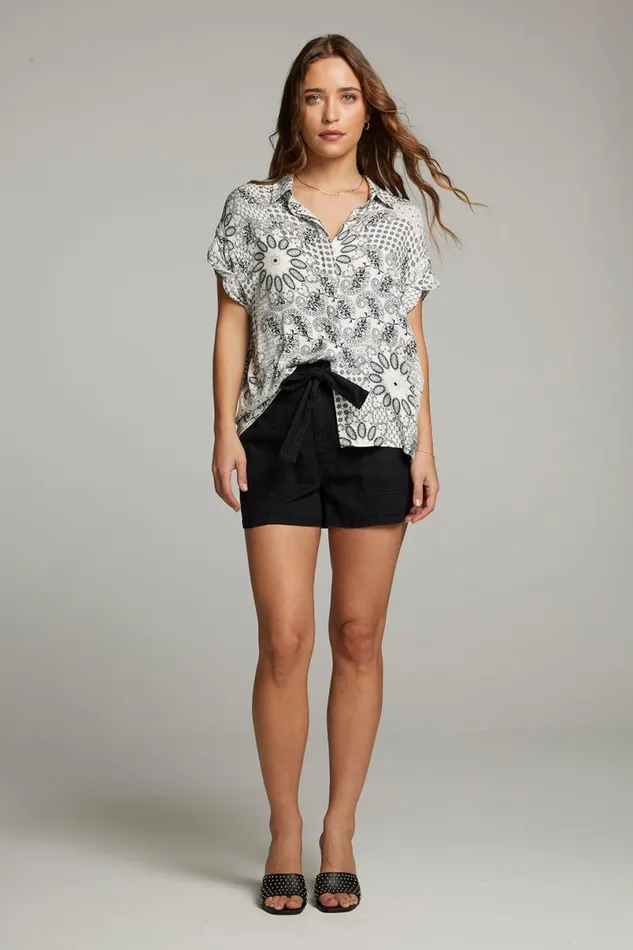 Womens Tops Chaser Brand Rhythmm Paisley Bandana Button Down