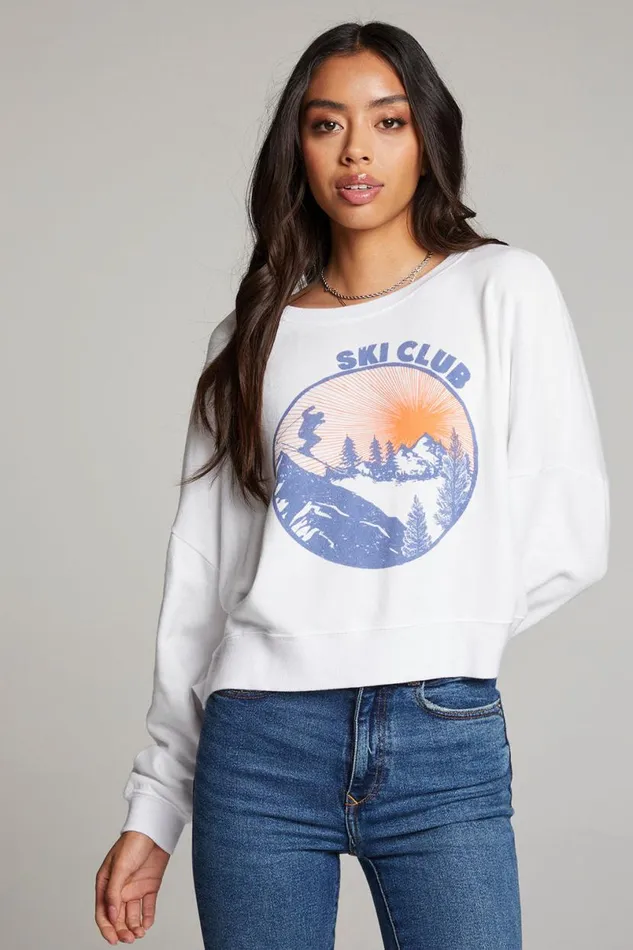Womens Tops Chaser Brand Ski Club Long Sleeve
