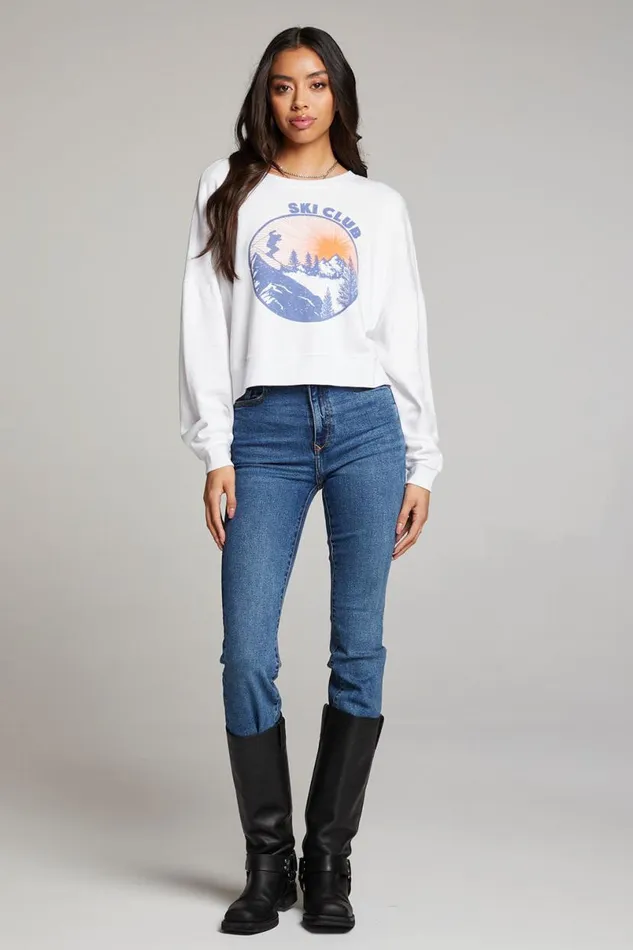 Womens Tops Chaser Brand Ski Club Long Sleeve