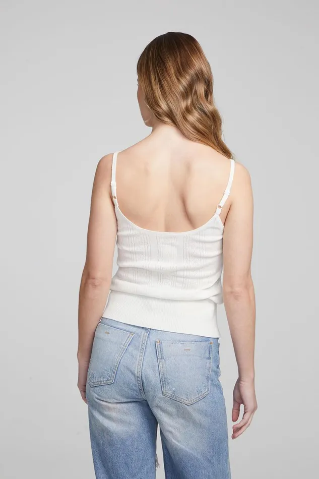 Womens Tops Chaser Brand Spell White Star Tank Top
