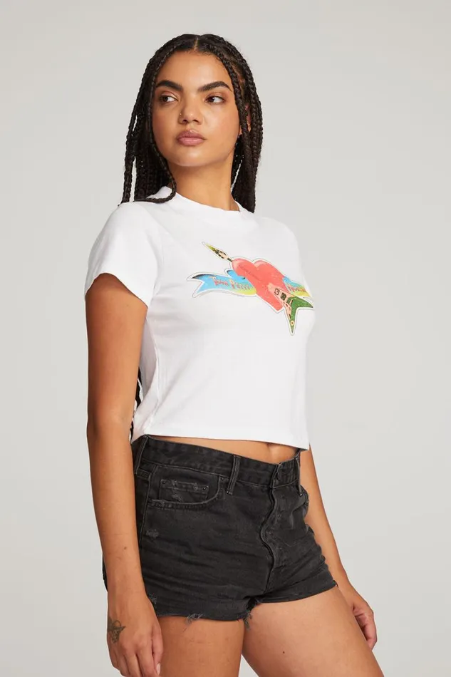 Womens Tops Chaser Brand Tom Petty Classic Logo Tee
