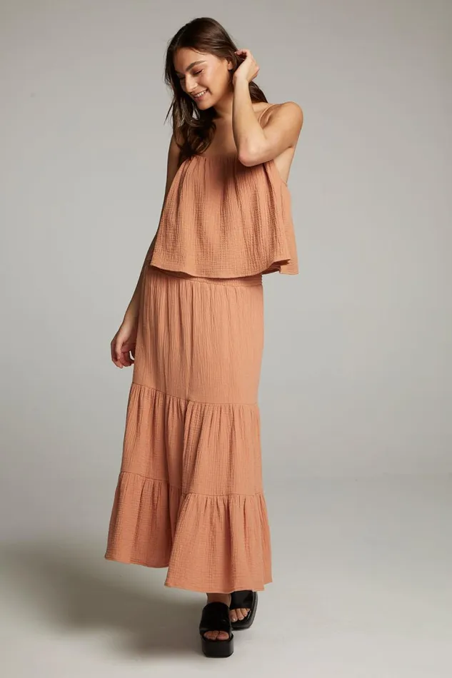 Womens Tops Chaser Brand Tropical Bronze Top