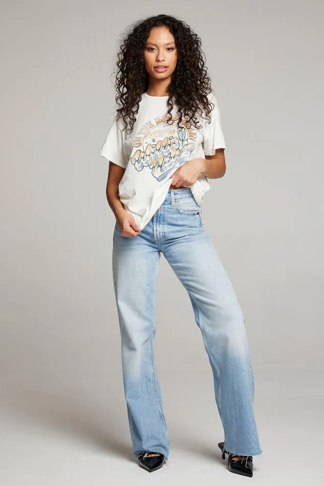 Womens Tops Chaser Brand Willie Nelson On The Road Again Tee