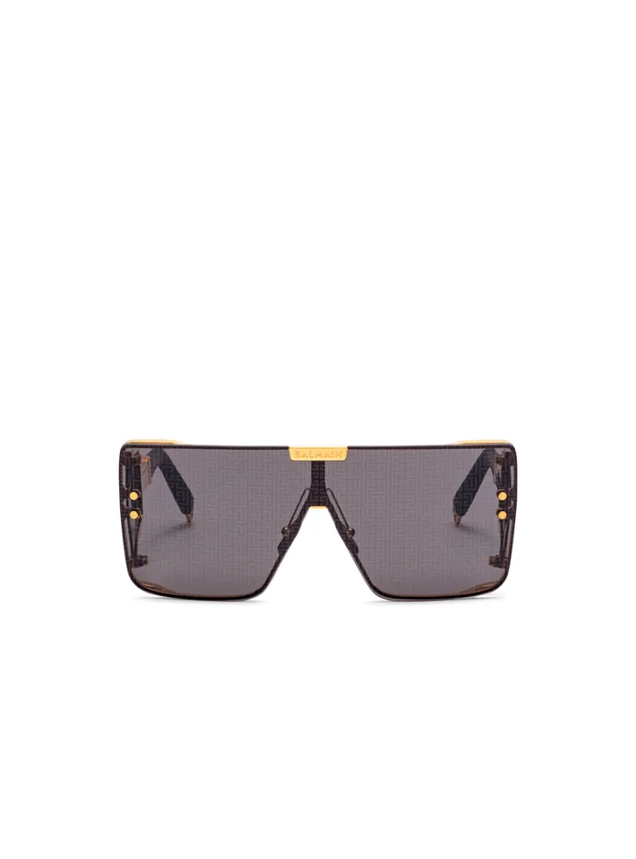 Wonder Boy Monogram Sunglasses Black WomenMen Balmain Eyewear