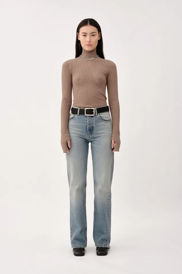 Wonhundred Knitwear Women Davina Pointelle 8211 Fossil
