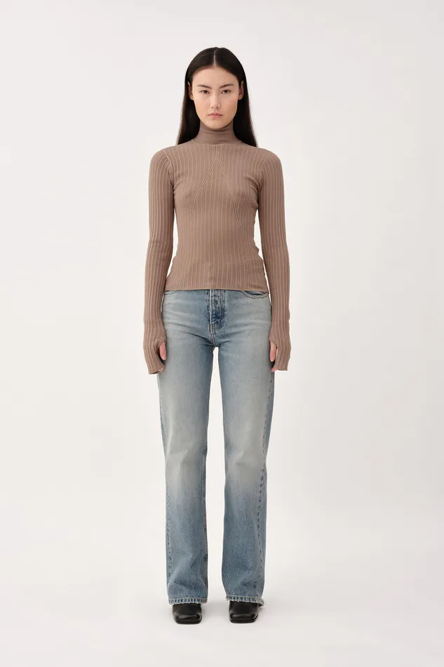 Wonhundred Knitwear Women Davina Pointelle 8211 Fossil