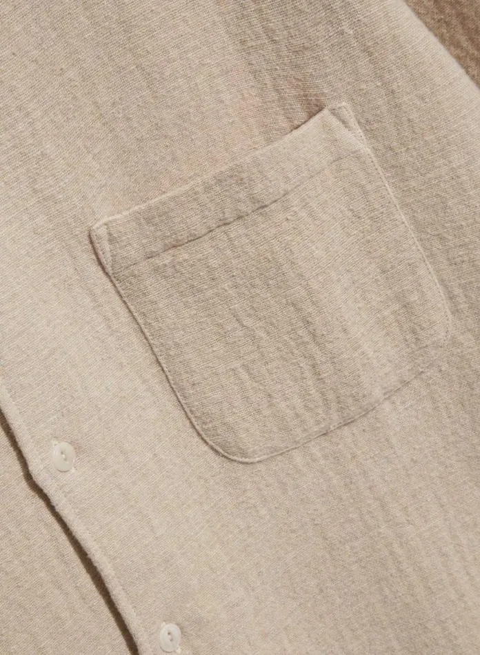 YMC Curtis Brushed Shirt Ecru Mens Shirts