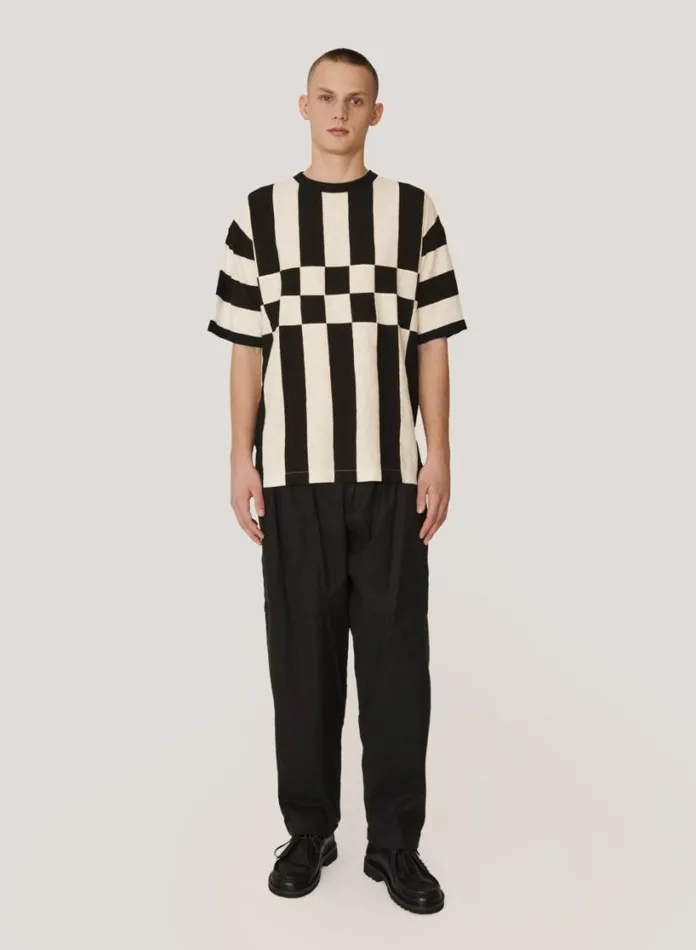 YMC Hacienda TShirt Black Ecru Mens TShirts