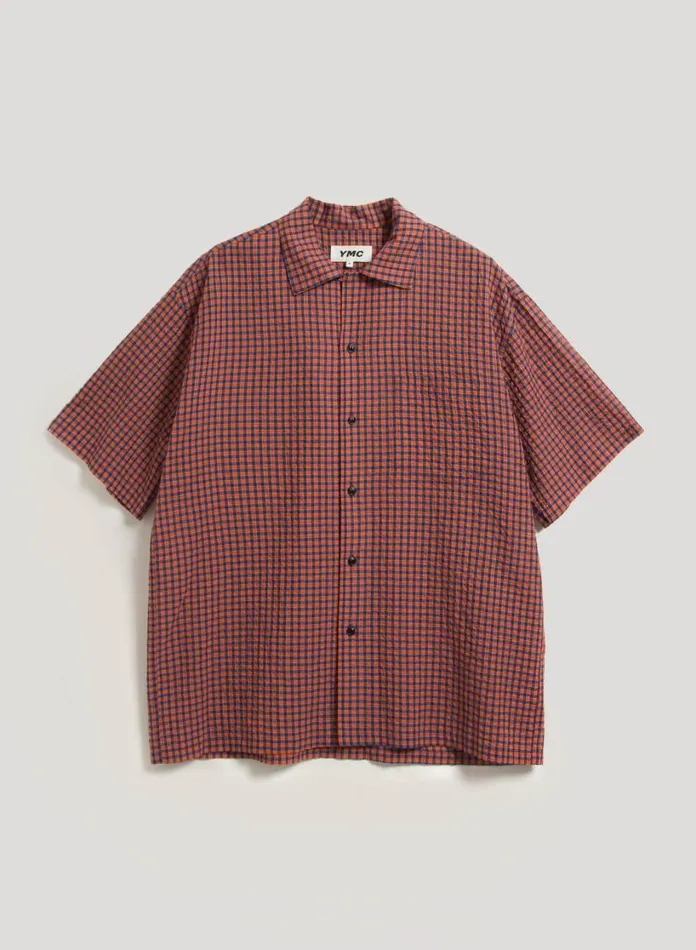 YMC Idris Shirt Red Multi Mens Shirts