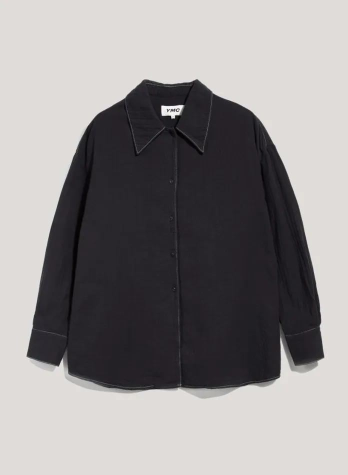 YMC Lena Doublecloth Cotton Shirt Black Womens Shirts