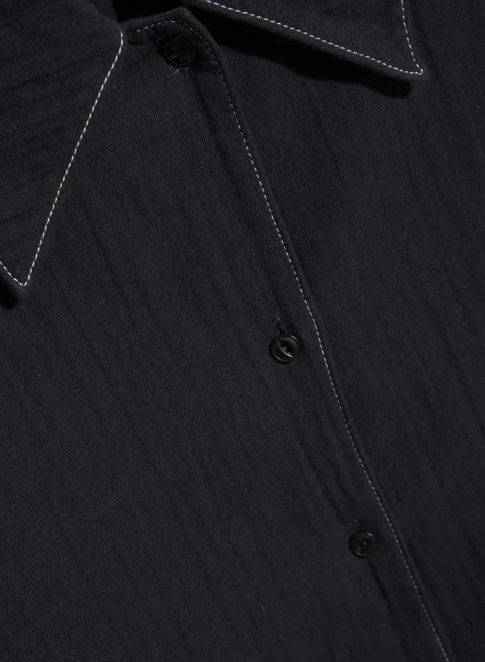 YMC Lena Doublecloth Cotton Shirt Black Womens Shirts