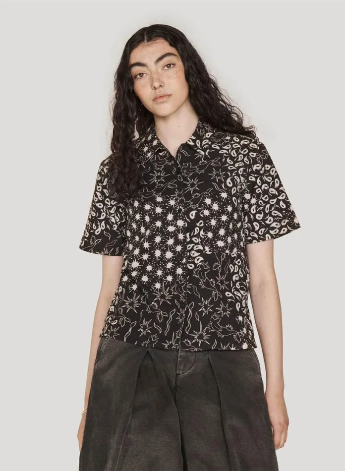 YMC Vegas Shirt Black Multi Womens Shirts