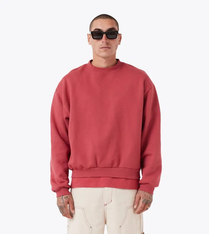 Zanerobe Hoodies and Sweaters Men Box Crew Cherry