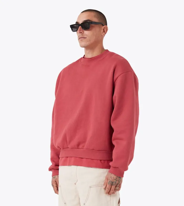 Zanerobe Hoodies and Sweaters Men Box Crew Cherry
