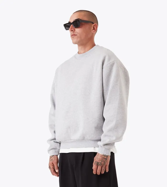 Zanerobe Hoodies and Sweaters Men Box Crew Grey Marle