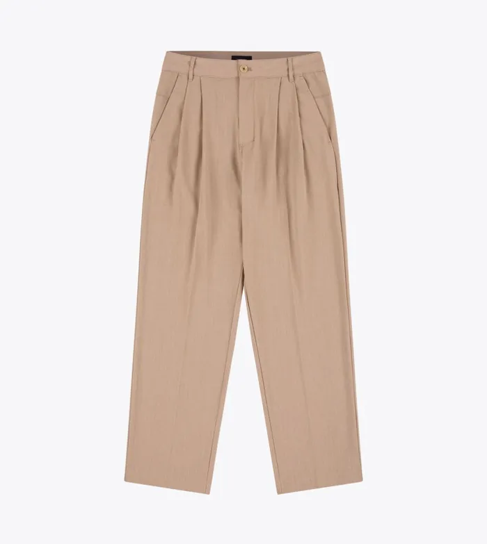 Zanerobe Pants Men Herringbone Flow Pant Beige