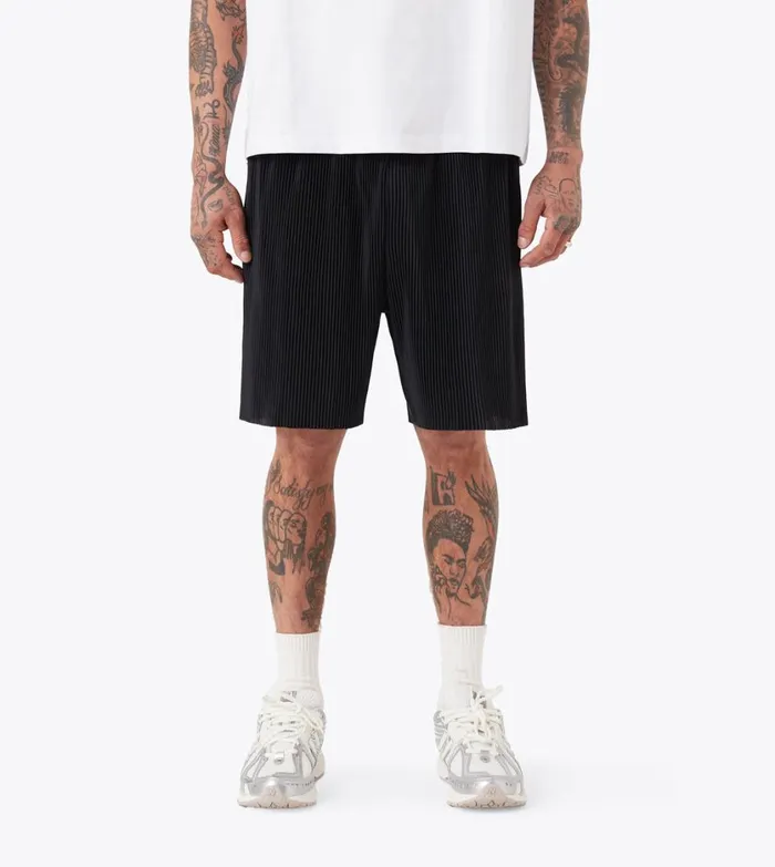 Zanerobe Shorts Men Pleated Short Black