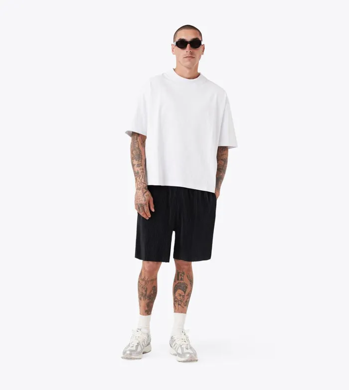 Zanerobe Shorts Men Pleated Short Black