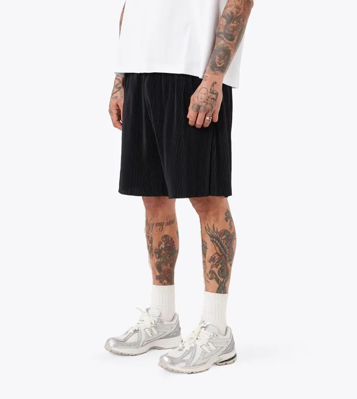 Zanerobe Shorts Men Pleated Short Black