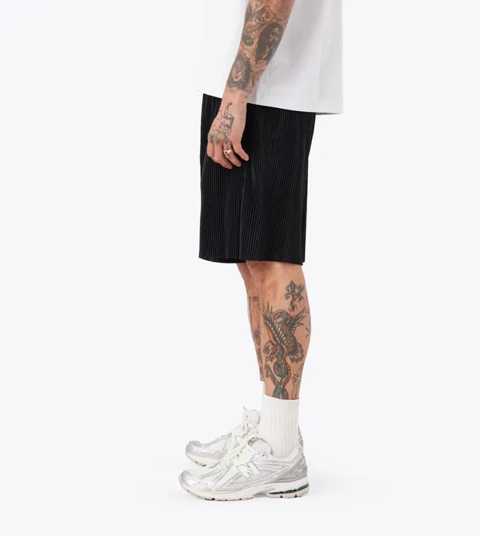 Zanerobe Shorts Men Pleated Short Black