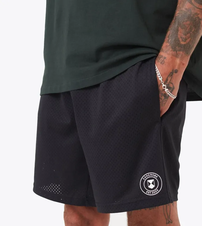 Zanerobe Shorts Men Training Mesh Short Black