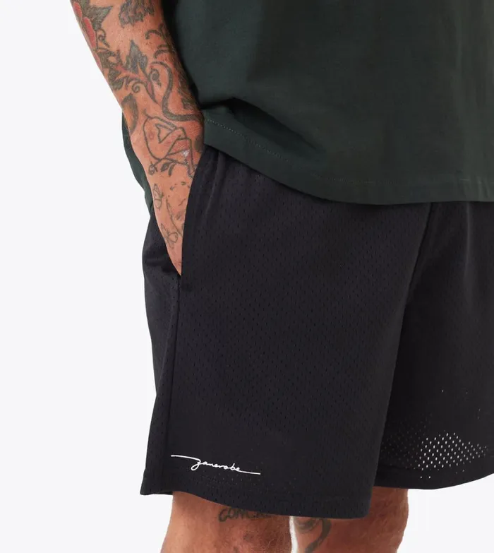 Zanerobe Shorts Men Training Mesh Short Black