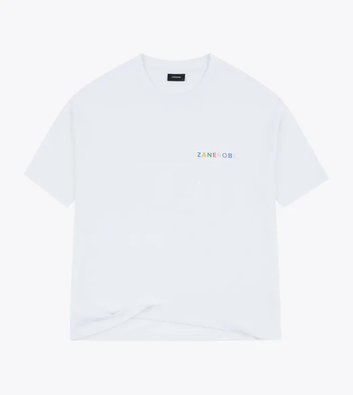 Zanerobe Tees and Tanks Men Rainbow Box Tee White