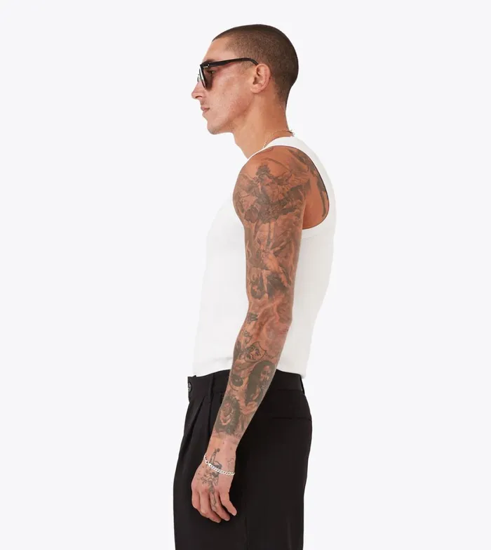 Zanerobe Tees and Tanks Men Rib Tank White