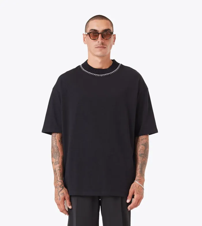 Zanerobe Tees and Tanks Men Stitched Lounge Tee Black