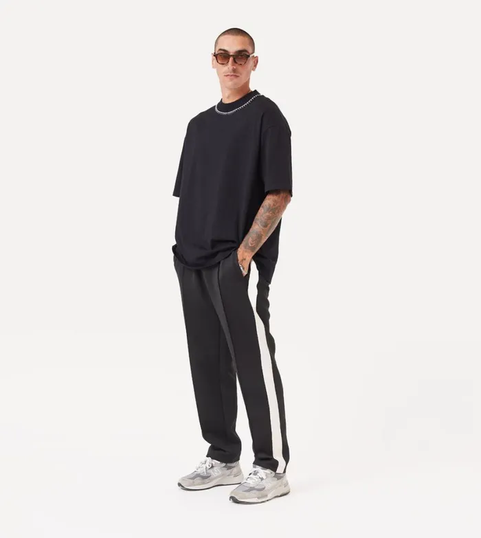 Zanerobe Tees and Tanks Men Stitched Lounge Tee Black