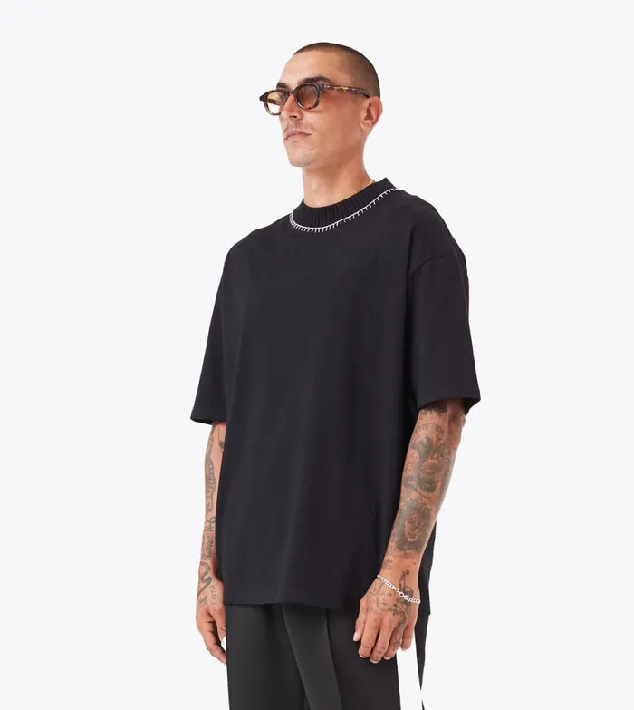 Zanerobe Tees and Tanks Men Stitched Lounge Tee Black